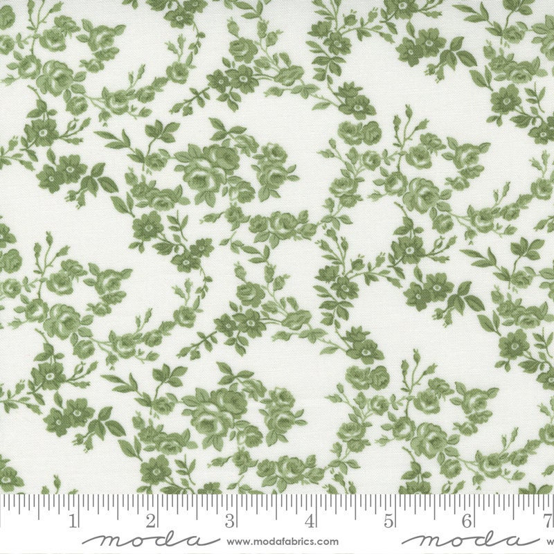 Nantucket Summer Layer Cake, Moda 55260LC, 10" Inch Precut Fabric Quilt Squares, Blue Green Floral Quilt Fabric, Camille Roskelley