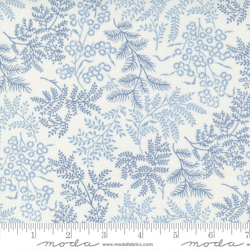 Nantucket Summer Layer Cake, Moda 55260LC, 10" Inch Precut Fabric Quilt Squares, Blue Green Floral Quilt Fabric, Camille Roskelley