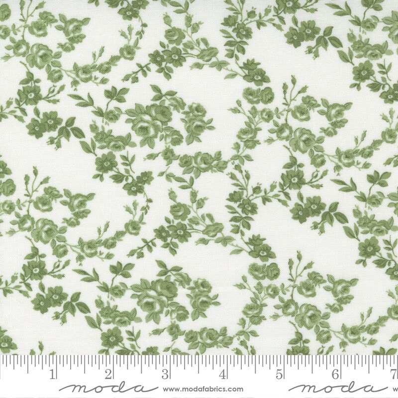 Nantucket Summer 5" Charm Pack, Moda 55260PP, Blue Green Floral Charm Pack Fabric, 5" Precut Fabric Squares, Camille Roskelley