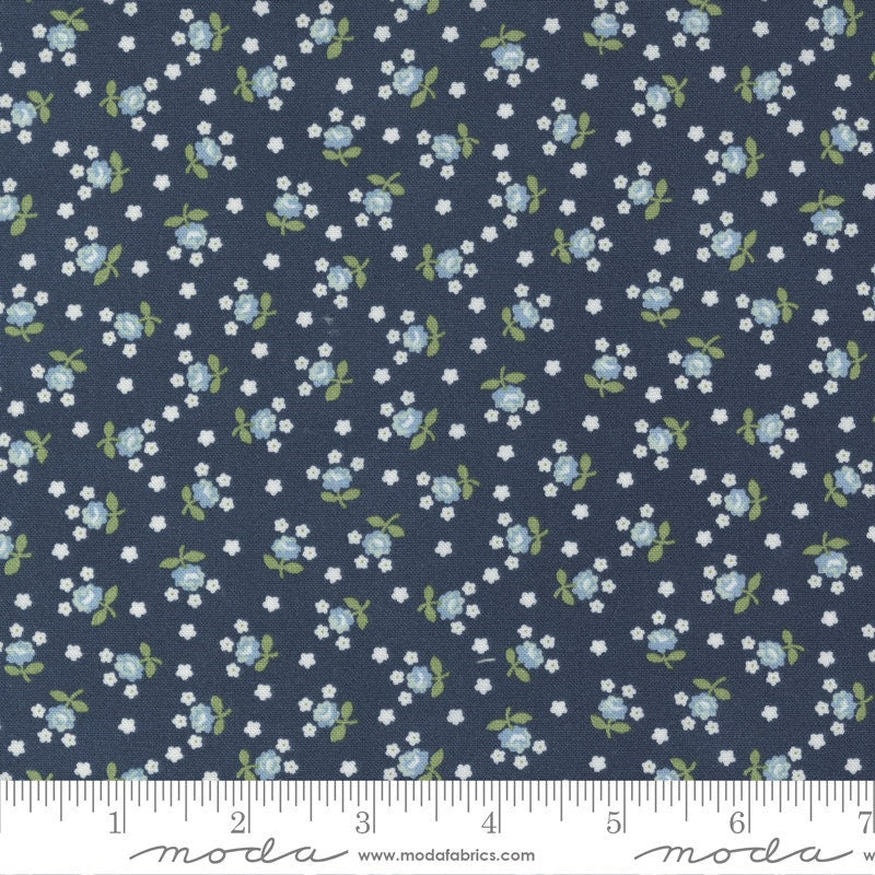 Nantucket Summer 5" Charm Pack, Moda 55260PP, Blue Green Floral Charm Pack Fabric, 5" Precut Fabric Squares, Camille Roskelley