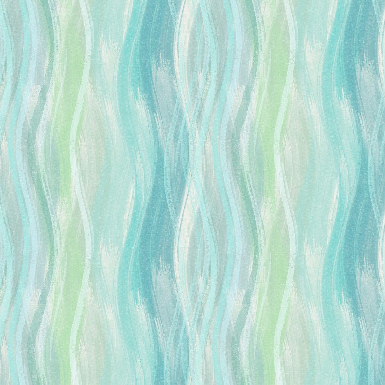 REMNANT 3 Yards 13" of Sahara 108" Turquoise Green Wavy Stripe Wide Quilt Back Fabric, P & B Textiles SAHA4593-T, Wide Backing Fabric