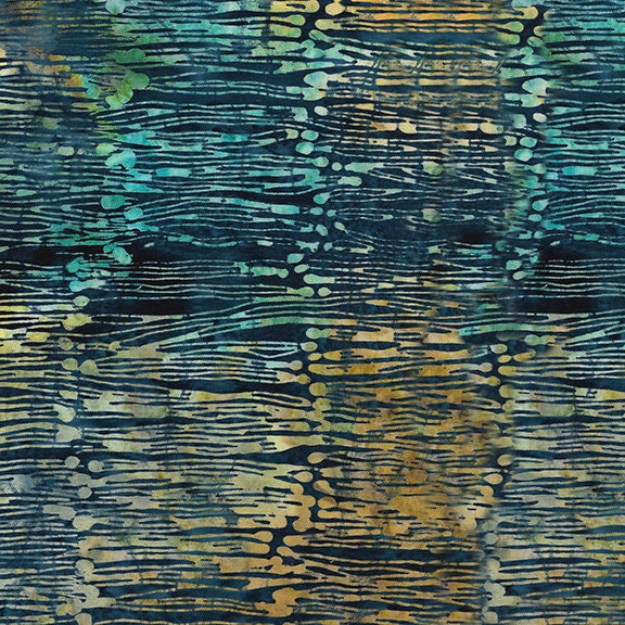 River Walk Strip Pack, Island Batik, 2.5" Precut Muted Blue Green Gray Batik Jelly Roll Fabric Strips