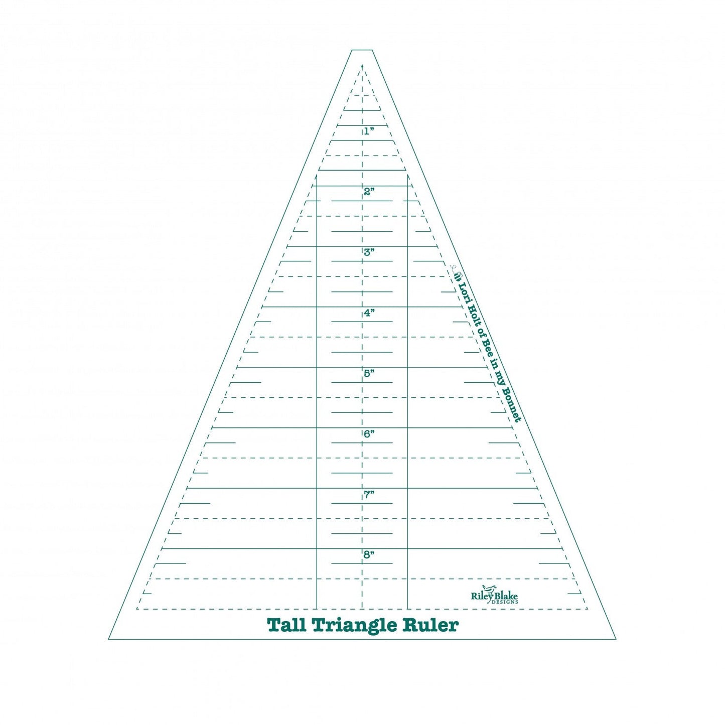 Tall Traingle Ruler, Riley Blake ST-25442, 45 Degree Triangle Quilting Ruler, Lori Holt Layer Cake Charm Pack Stacker Friendly Ruler
