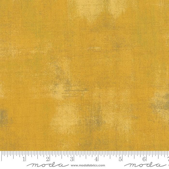 REMNANT 32" of Grunge Basics - Mustard Yellow Fabric, Moda 30150 282, Autumn Fall Golden Yellow Cotton Quilt Blender Fabric