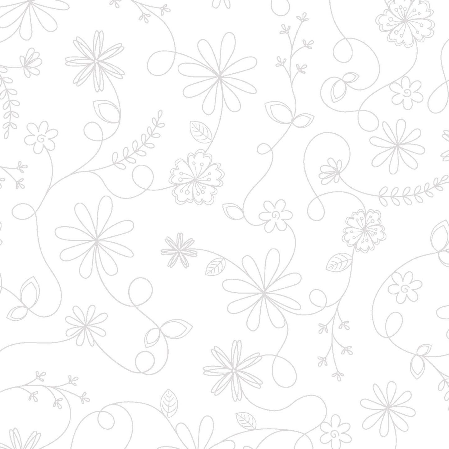 White on White 10" Squares, Maywood Studio SQ-MASKBB-Wows, Solid White Print Quilt Fabric Stack, 10" Precut Fabric Squares