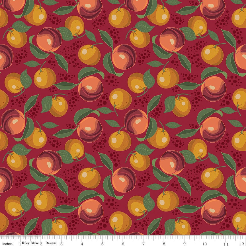Petal Song 21 Piece Fat Quarter Bundle, Riley Blake FQ-13710-21, Mauve Gold Burgundy Floral Cotton Quilt Fabric, 18 x 22 Fabric Cuts