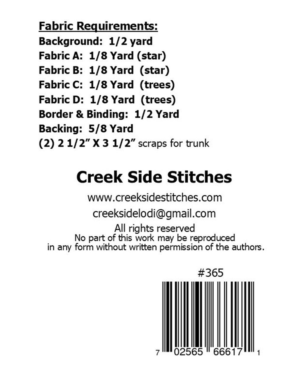 Timber Pines Table Runner Quilt Pattern, CSS365, Yardage Scrap Friendly Christmas Xmas Tree Table Quilt Pattern, Creek Side Stitches