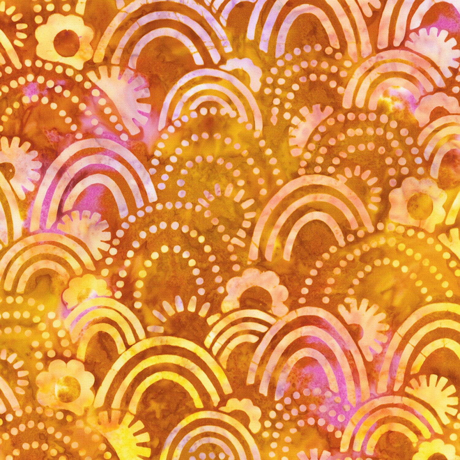 Artisan Batiks Retro Rainbow Roll Up, Robert Kaufman RU-1221-40, Teal Gold Pink Blue Batiks Jelly Roll Fabric, 2.5" Precut Fabric Strips