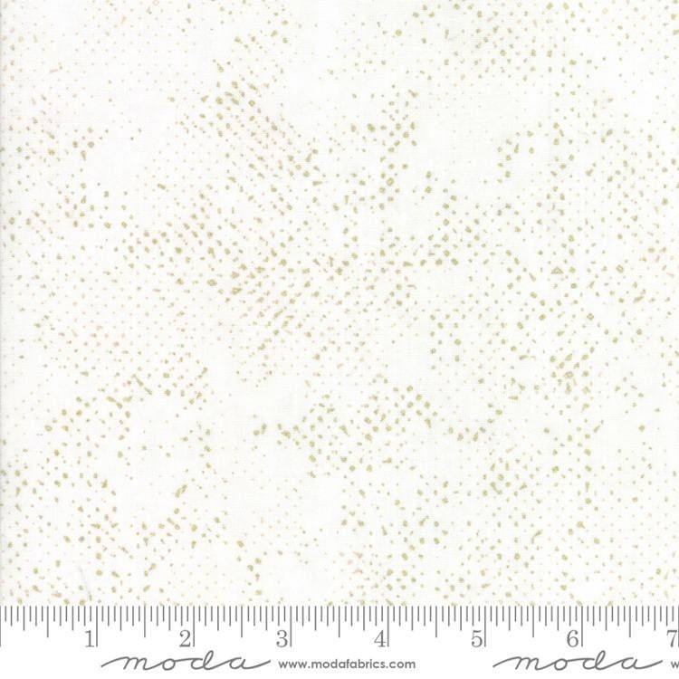 REMNANT 1 Yard 23" of Spotted - Metallic White Gold Fabric, Moda 1660 124M, Zen Chic White Gold Tonal Texture Blender Background Fabric