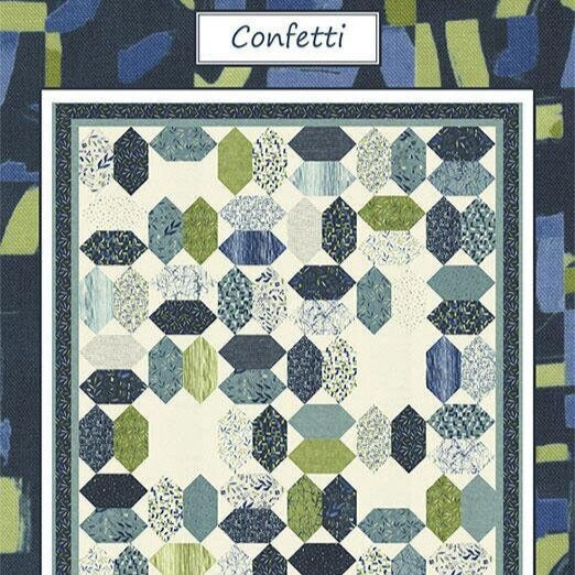 Confetti Quilt Pattern, Coach House Designs CHD2244, Layer Cake 10" Squares Friendly Throw Quilt Pattern, Stitch Flip Quilt
