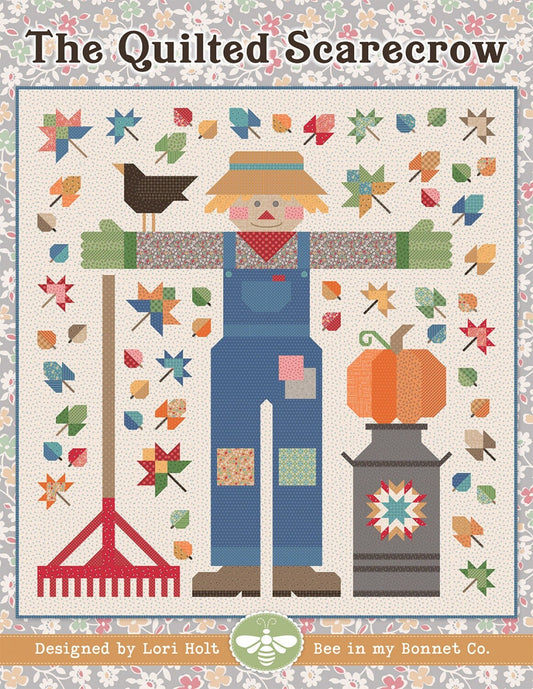 The Quilted Scarecrow Quilt Pattern, It's Sew Emma - Bee in My Bonnet ISE281, Autumn Fall Sampler Quilt Pattern, BOM Quilt, Lori Holt
