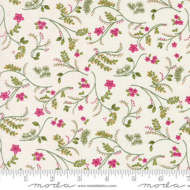 In Bloom Charm Pack, Moda 6940PP, Pink Purple Green Charm Pack Fabric, 5" Precut Fabric Quilt Squares, Holly Taylor