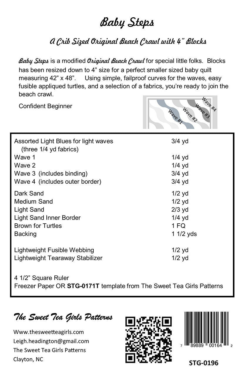 Baby Steps Beach Crawl Quilt Pattern, The Sweet Tea Girls STG0196