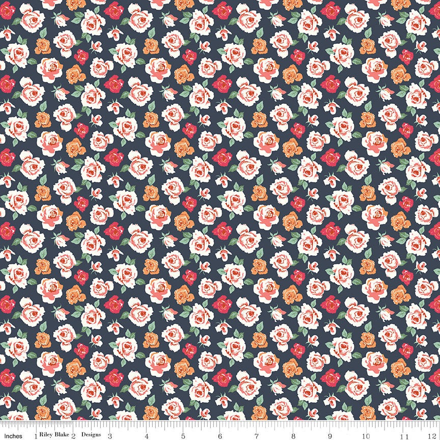 BloomBerry 5" Stacker, Riley Blake 5-14600-42, Precut Floral Quilt Fabric Squares, Minki Kim