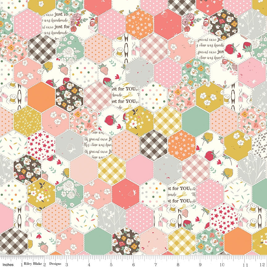 BloomBerry 5" Stacker, Riley Blake 5-14600-42, Precut Floral Quilt Fabric Squares, Minki Kim