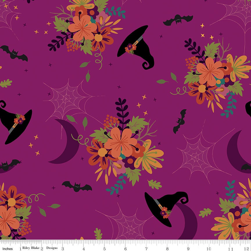 Little Witch 5" Stacker, Riley Blake 5-14560-42, 5" Precut Halloween Quilt Fabric Squares, Jennifer Long, Sew a Story