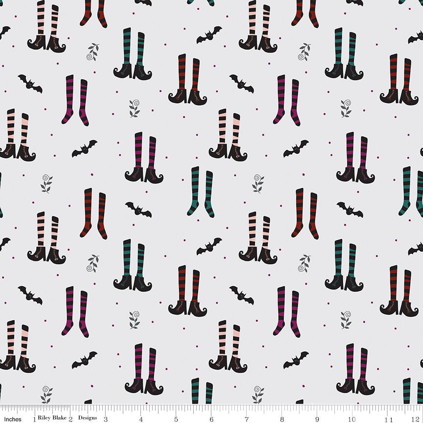 Little Witch 5" Stacker, Riley Blake 5-14560-42, 5" Precut Halloween Quilt Fabric Squares, Jennifer Long, Sew a Story