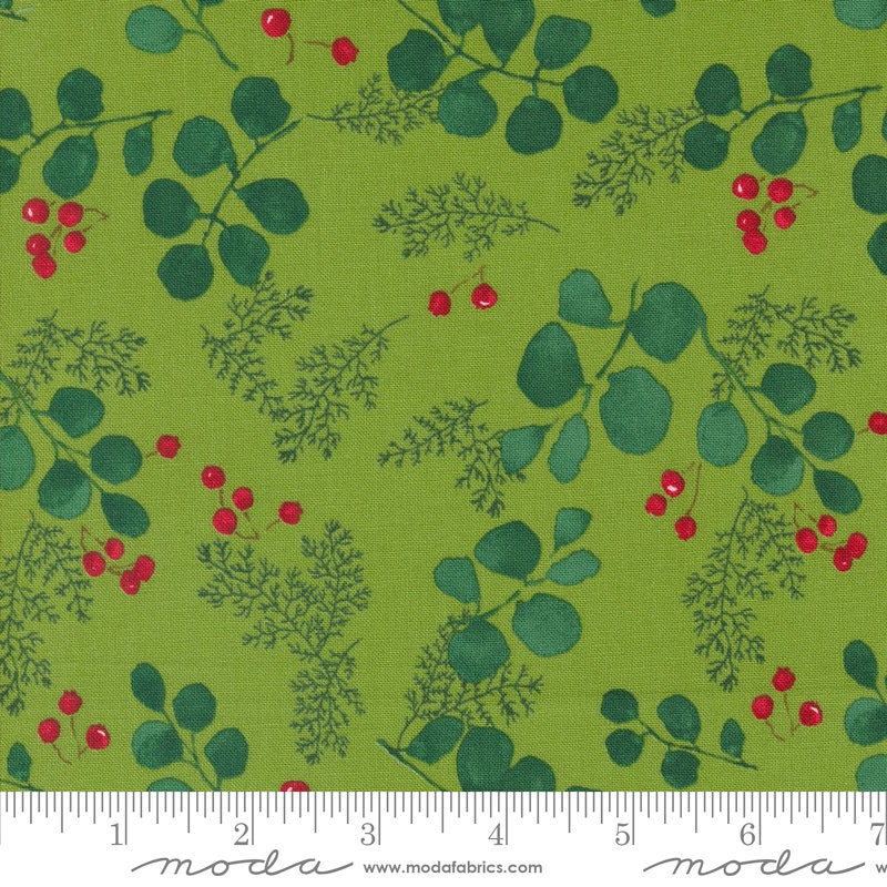 Winterly Layer Cake, Moda 48760LC, 10" Precut Large Print Christmas Xmas Floral Quilting Fabric Squares, Robin Pickens