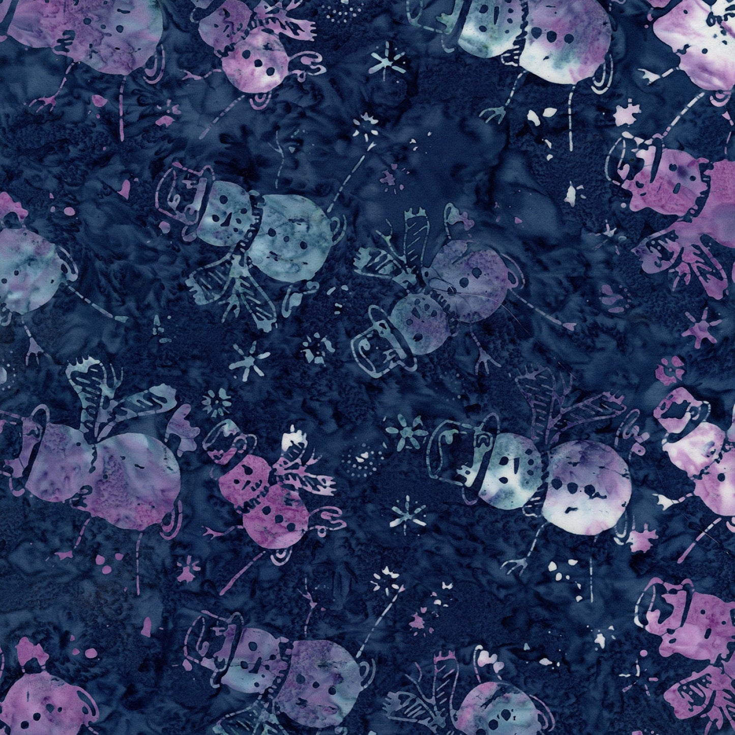 Frost Batik 10" Squares, Timeless Treasures Treat-Square42 Frost, 10" Precut Winter Christmas Xmas Snowflakes Batik Quilt Fabric Squares