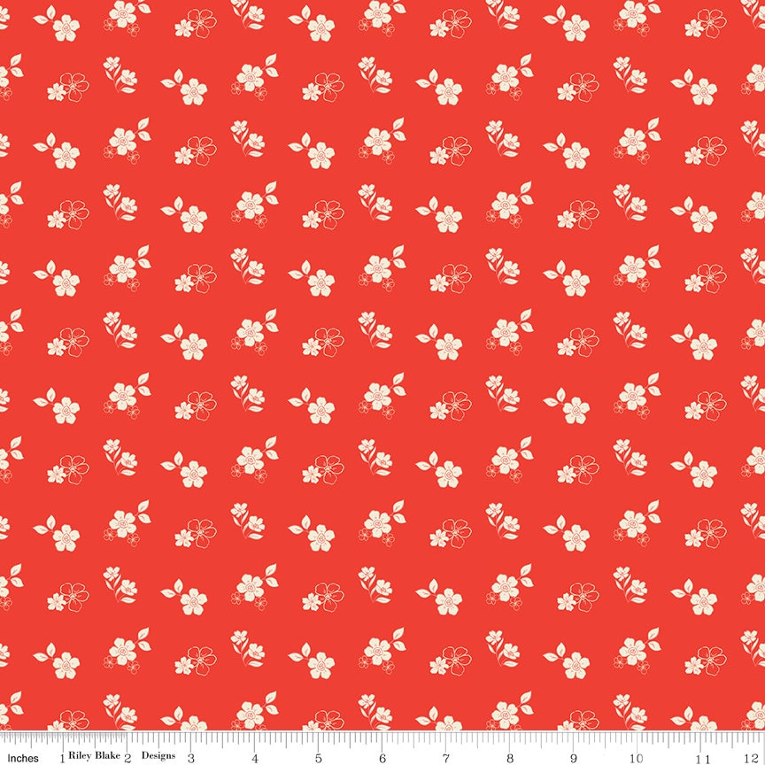 Feed My Soul Rolie Polie, Riley Blake RP-14550-40, 2.5" Precut Green Blue Red Floral Fabric Strips, Sandy Gervais