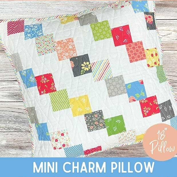 Shots - Mini Charm Pillow Pattern, The Tipsy Needle TTN118, Mini Charm Pack Friendly Pillow Cover Quilt Pattern, Elizabeth Hernandez