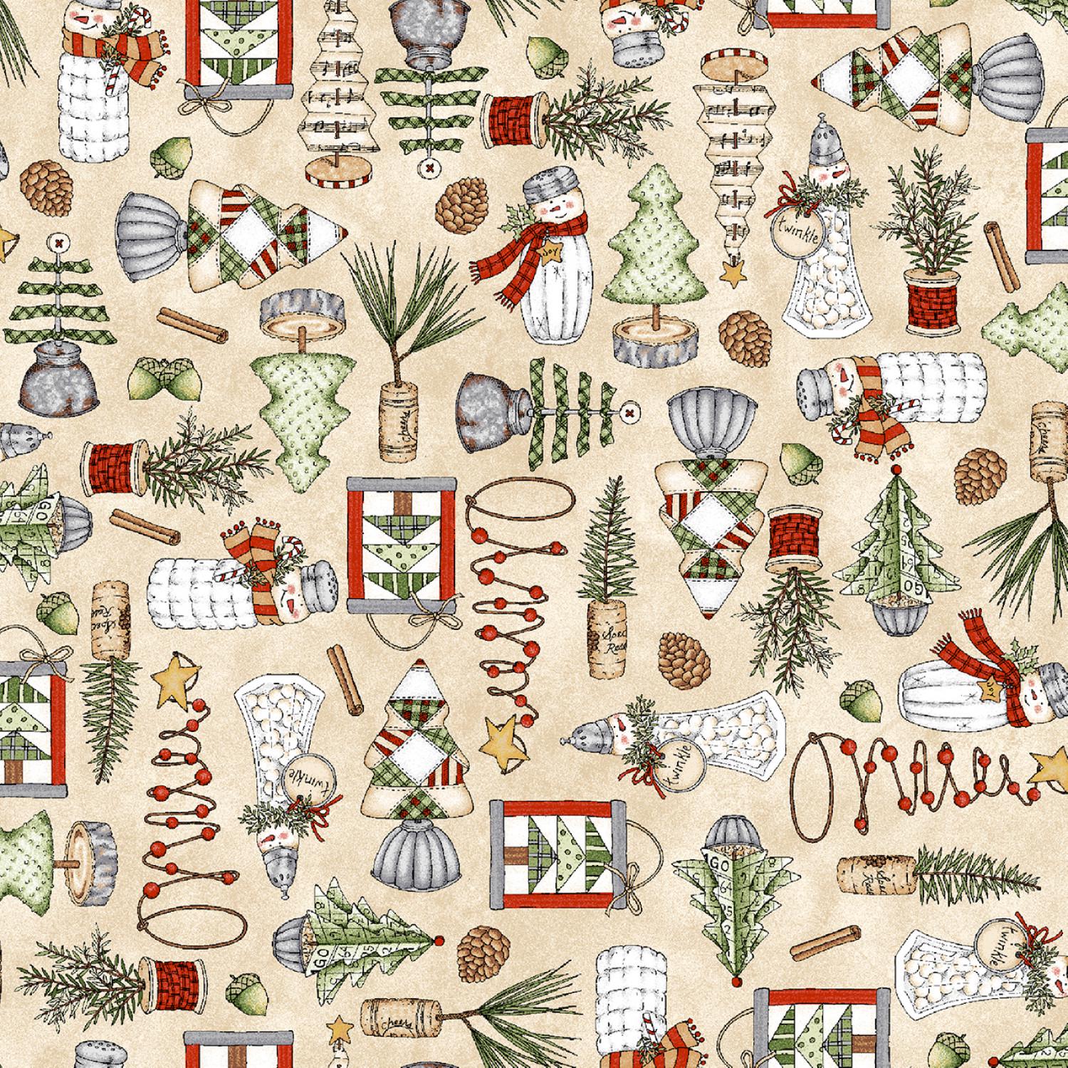 Homemade Holidays 2.5" Strips, Maywood Studio ST-MASHOHO, 2.5" Christmas Xmas Precut Fabric Strip Roll, Kris Lammers