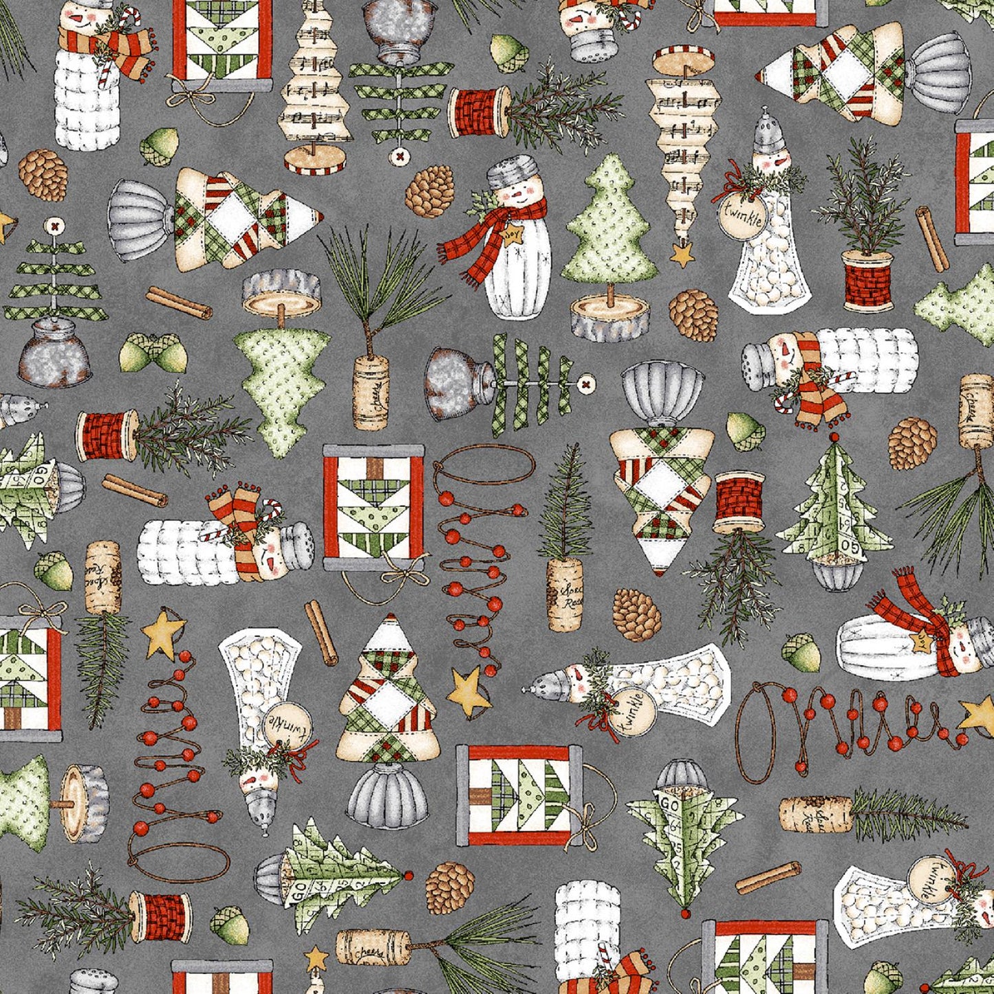 Homemade Holidays 2.5" Strips, Maywood Studio ST-MASHOHO, 2.5" Christmas Xmas Precut Fabric Strip Roll, Kris Lammers
