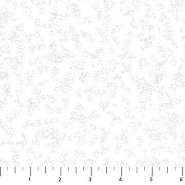 REMNANT 29" of All That Glitters- White Silver Snow Speckle Fabric, Northcott 27044G-10, Winter Christmas Xmas Sparkling Snowy Ground Fabric