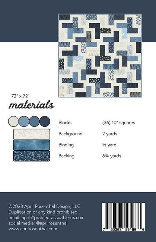 Satellite Quilt Pattern, Prairie Grass Patterns PGP195, 10" Squares Layer Cake Friendly Square Throw Bed Quilt Pattern