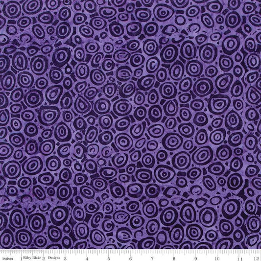 Expressions - Halloween Expressions Amethyst Purple Batik Fabric, Riley Blake BTHH1259, Purple Tonal Swirls Tjap Batiks, By the Yard