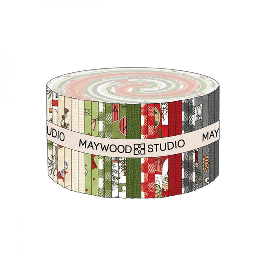 Homemade Holidays 2.5" Strips, Maywood Studio ST-MASHOHO, 2.5" Christmas Xmas Precut Fabric Strip Roll, Kris Lammers