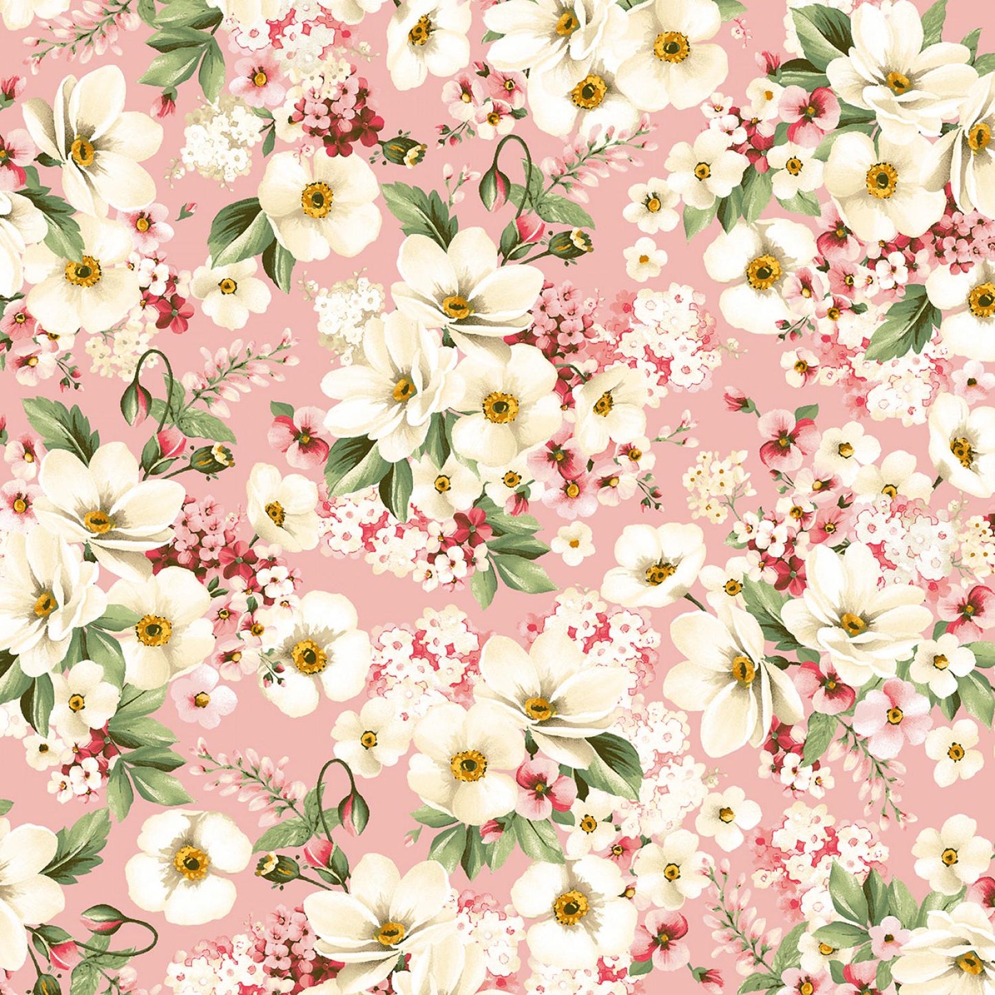Windflower 5" Charm Pack, Maywood Studio CP-MASWIFL, 5" Precut Pink Blue Green Floral Charm Pack Fabric Squares