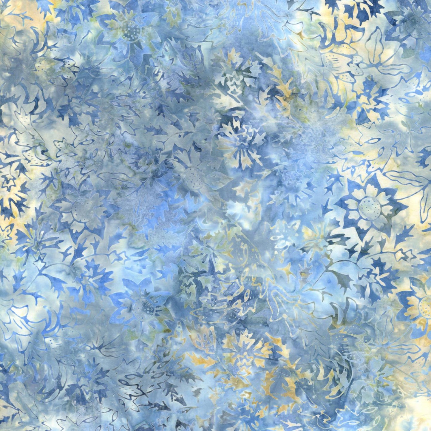 Moonlit Batik 10" Squares, Timeless Treasures Treat-Square42 Moonlit, 10" Precut Blue Tan Cream Batik Quilt Fabric Squares