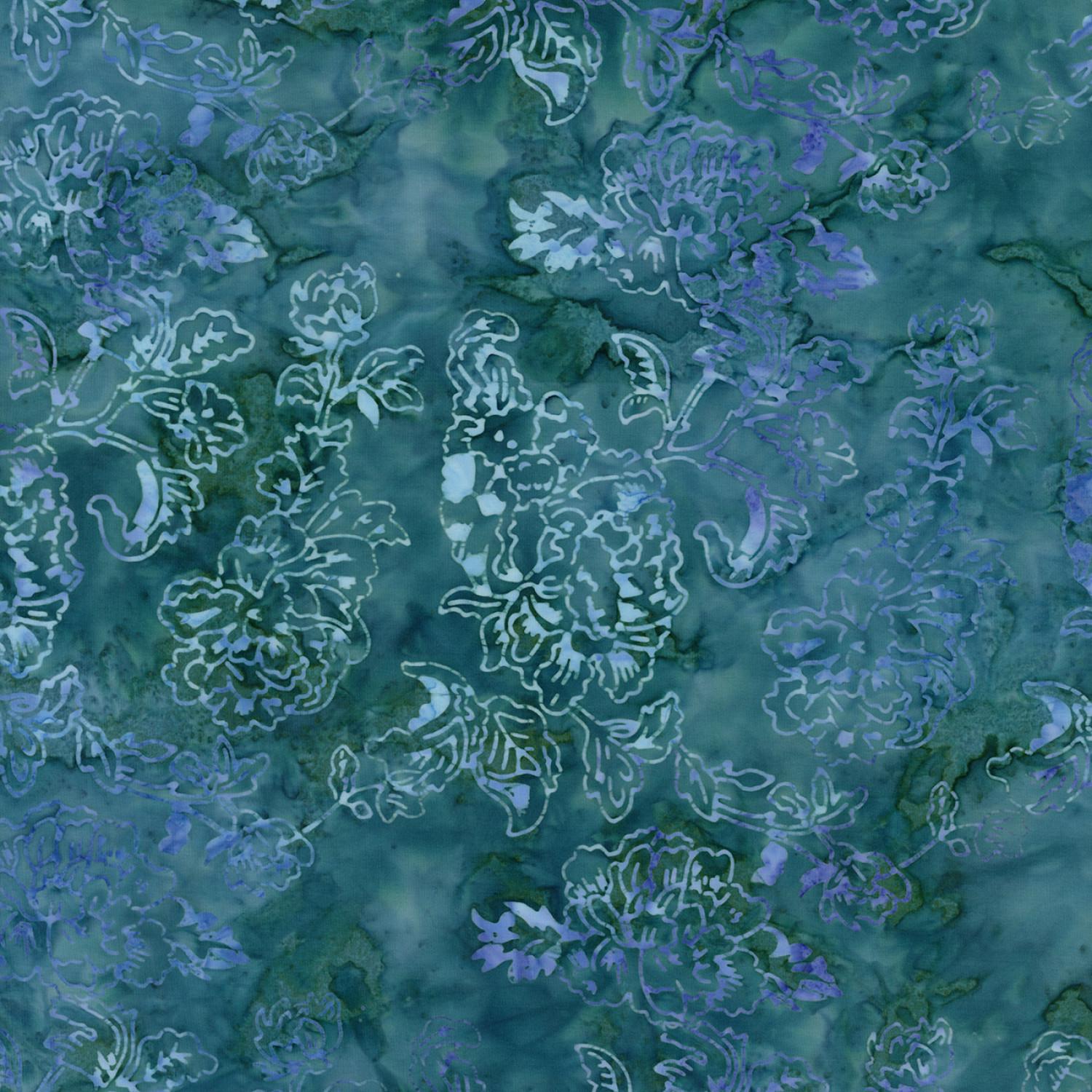 Moonlit Batik 10" Squares, Timeless Treasures Treat-Square42 Moonlit, 10" Precut Blue Tan Cream Batik Quilt Fabric Squares