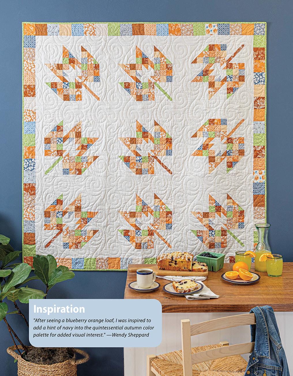 Autumn Quilting with Wendy Sheppard Quilt Pattern Book, Annie's 1415301, 9 Fall Quilting Projects, Leaf Leaves Quilts