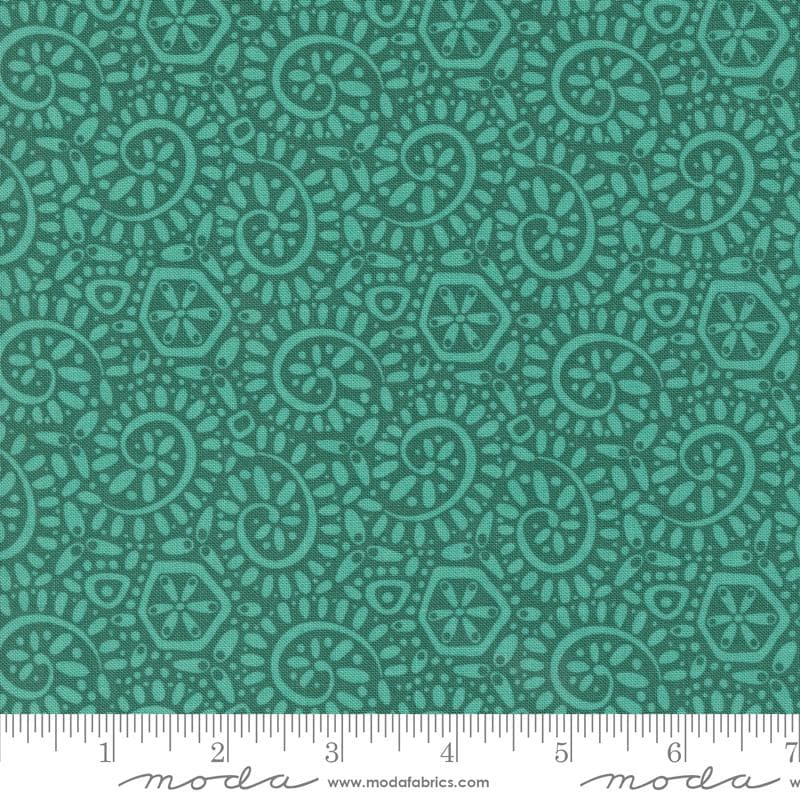 Tango Layer Cake, Moda 27330LC, 10" Precut Teal Pink Yellow Floral Fabric Squares, Kate Spain