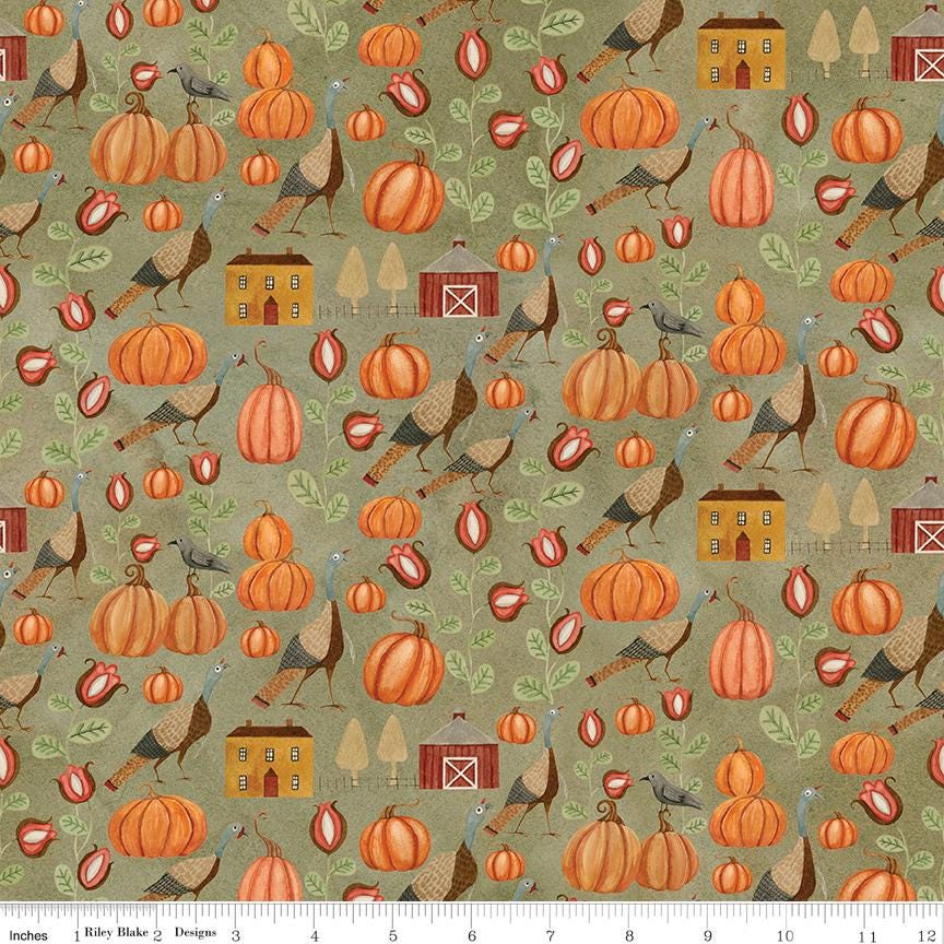 Bittersweet Farm Rolie Polie, Riley Blake RP-14850-40, 2.5" Precut Autumn Fall Harvest Whimsical Scarecrows Fabric Strip Roll, Teresa Kogut