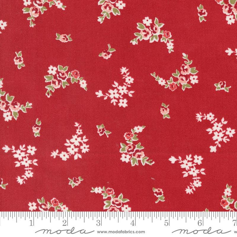 Grand Haven Layer Cake, Moda 14980LC, 10" Precut Floral Red Pink Blue Patriotic Fabric Squares, Minick and Simpson