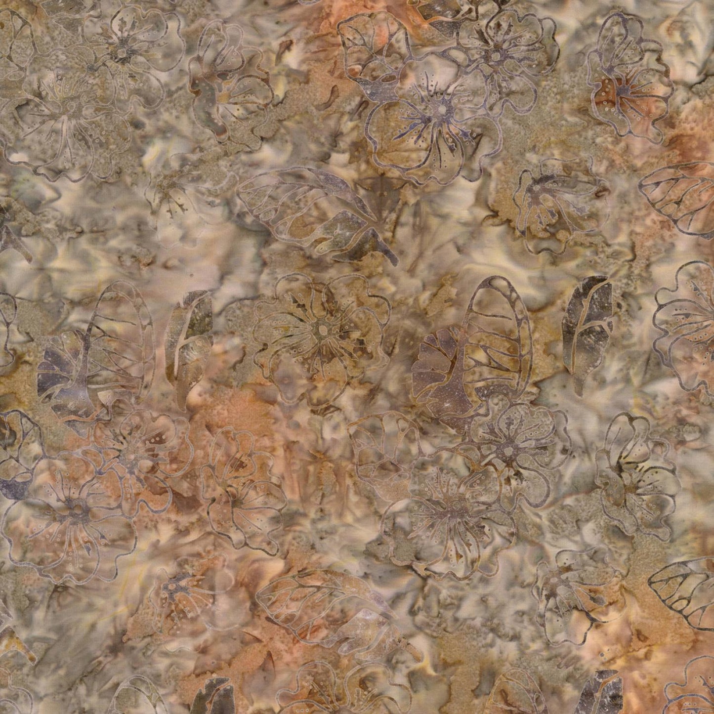 Moonlit Batik 10" Squares, Timeless Treasures Treat-Square42 Moonlit, 10" Precut Blue Tan Cream Batik Quilt Fabric Squares