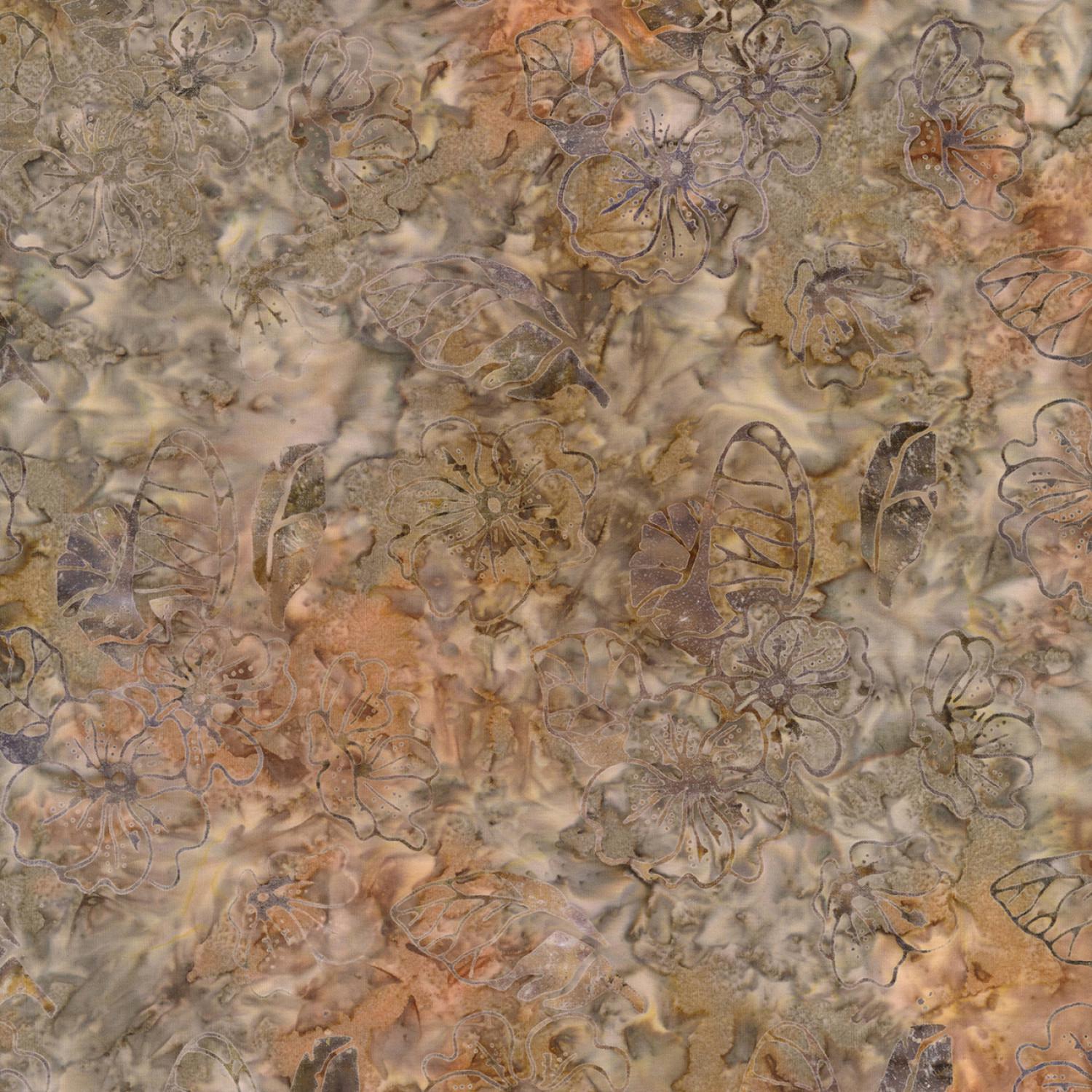 Moonlit Batik 10" Squares, Timeless Treasures Treat-Square42 Moonlit, 10" Precut Blue Tan Cream Batik Quilt Fabric Squares