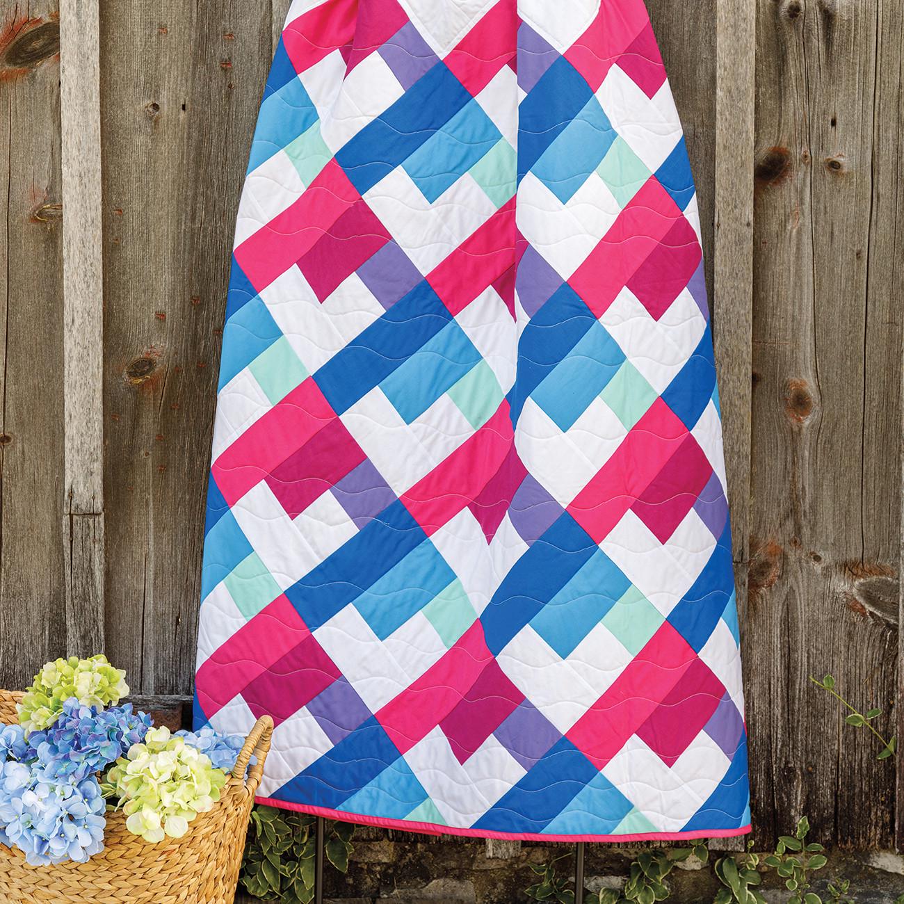 Creative Log Cabin Quilts Pattern Book, Annie's Quilting 1414971, 10 Log Cabin Variation Quilt Projects, Bed Throw Table Quilt Patterns