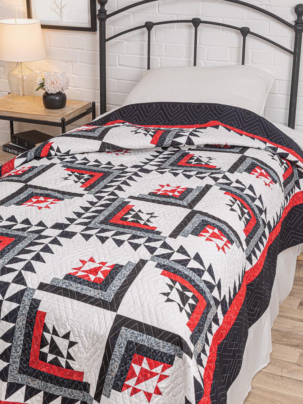 Creative Log Cabin Quilts Pattern Book, Annie's Quilting 1414971, 10 Log Cabin Variation Quilt Projects, Bed Throw Table Quilt Patterns
