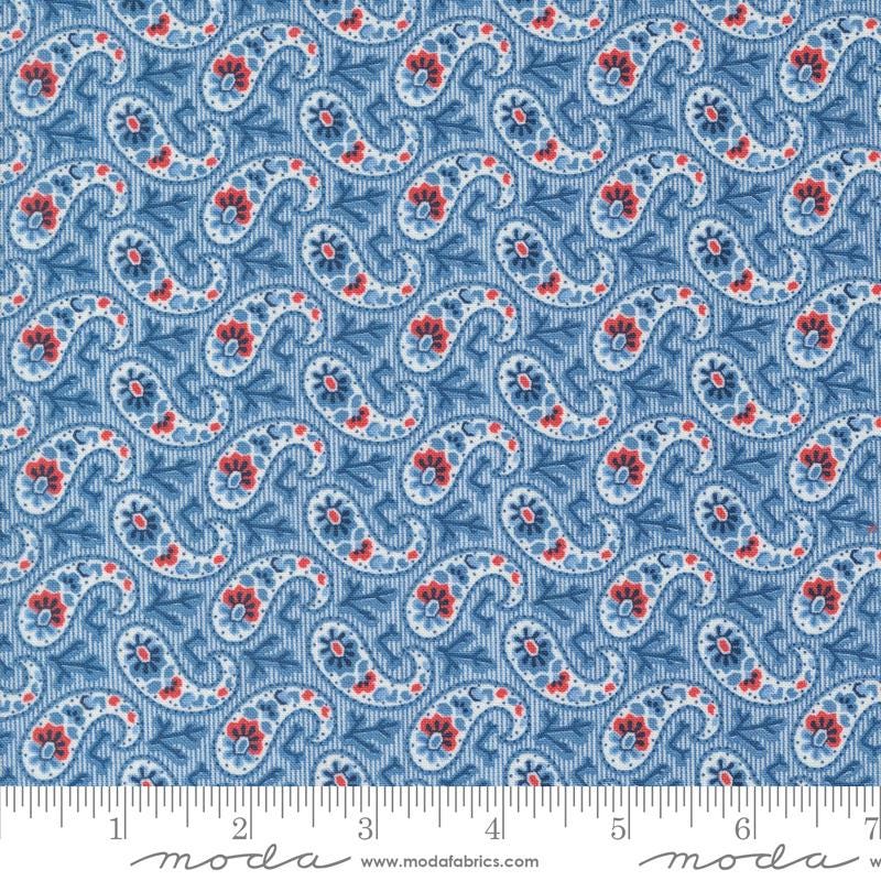 Grand Haven Layer Cake, Moda 14980LC, 10" Precut Floral Red Pink Blue Patriotic Fabric Squares, Minick and Simpson