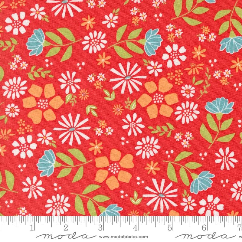 Laguna Sunrise Charm Pack, Moda 37680PP, Modern Floral Quilt Fabric Squares, 5" Precut Fabric Squares, Sherri and Chelsi