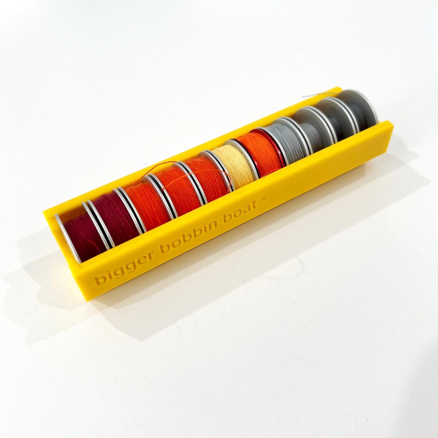 Bigger Bobbin Boat Trio, Dritz 887M, Set of 3 Size M Bobbin Organizers, Long Arm Bobbin Storage Organization, Quilting Sewing Notions