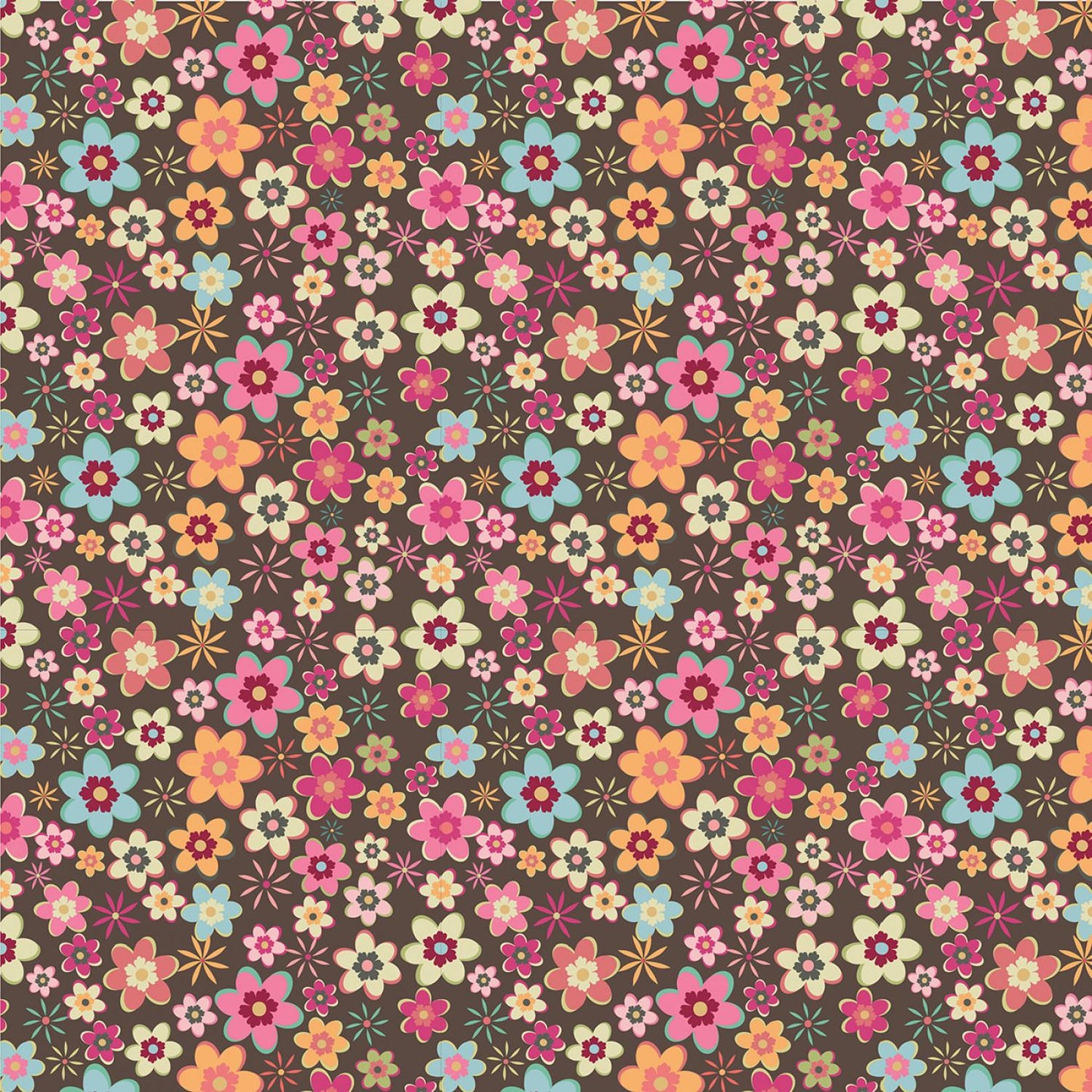 Calico Cowgirls Charm Pack, Poppie Cotton CW24835, 5" Precut Strawberries Floral Charm Fabric Squares, Lori Woods