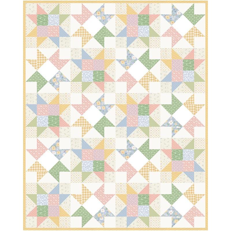 Sunny Quilt Pattern, Splendid Speck SS495, Fat Quarter FQ Yardage Friendly Baby Throw Twin Full Star Quilt Pattern, Suzanne Jackman