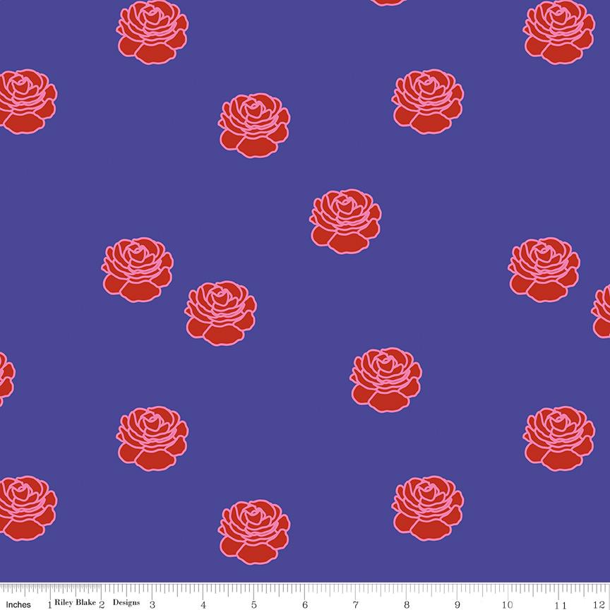 Botanic Blast 5" Stacker, Riley Blake 5-15540-42, 5" Precut Jewel Tones Floral Quilt Fabric Squares, Sew Yeah