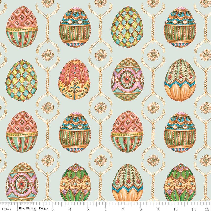 Sweet Spring 5" Stacker, Riley Blake 5-15800-42, 5" Precut Easter Bunny Eggs Floral Fabric Squares, Hester and Cook