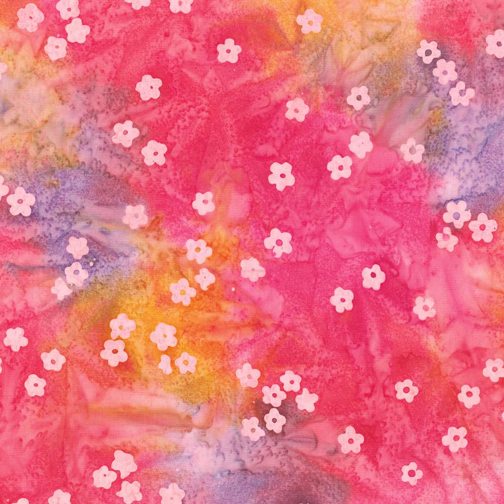 Artisan Batiks Wild Poppies Ten Square, Robert Kaufman TEN-1352-42, 10" Precut Tropical Floral Batik Fabric Squares